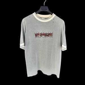Vintage 90's Knit New Orleans Bourbon Street Jazz Striped T-Shirt Large